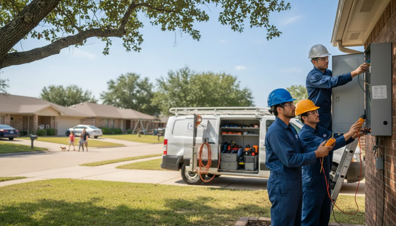 Certified electrician providing emergency electrical services in Argyle, TX
